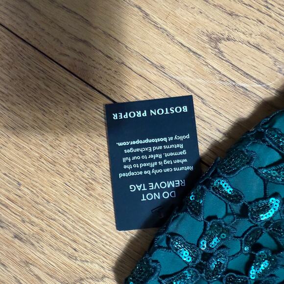 NWT Boston Proper Sequin Dress SZ 12 Halter Knee High Neck Holiday Cocktail Part - Picture 8 of 9